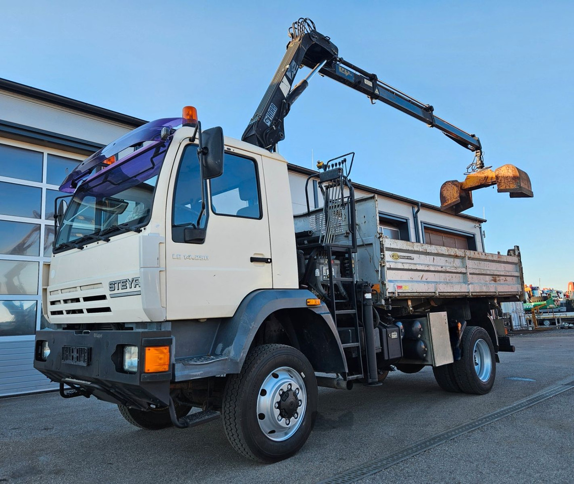 MAN LE 14.250 4x4 HIAB 077BS-2 Kran Greifer - Самоскид вантажівка, Вантажівка з маніпулятором: фото 1 MAN LE 14.250 4x4 HIAB 077BS-2 Kran Greifer - Самоскид вантажівка, Вантажівка з маніпулятором: фото 1