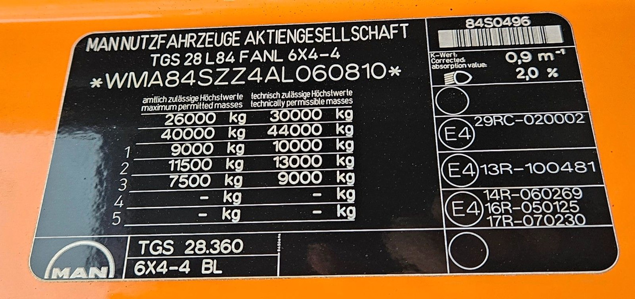 Самоскид вантажівка, Вантажівка з маніпулятором MAN TGS 28.360 6x4-4 HIAB 144E-4 Kran Euro5: фото 23