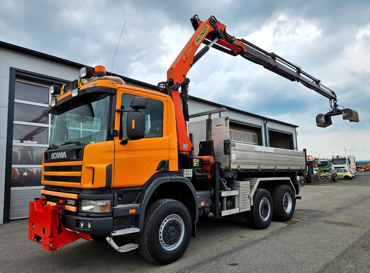 Scania P114 380 6x4-4 Palfinger PK12502 Kran Funk - Самоскид вантажівка, Вантажівка з маніпулятором: фото 1 Scania P114 380 6x4-4 Palfinger PK12502 Kran Funk - Самоскид вантажівка, Вантажівка з маніпулятором: фото 1
