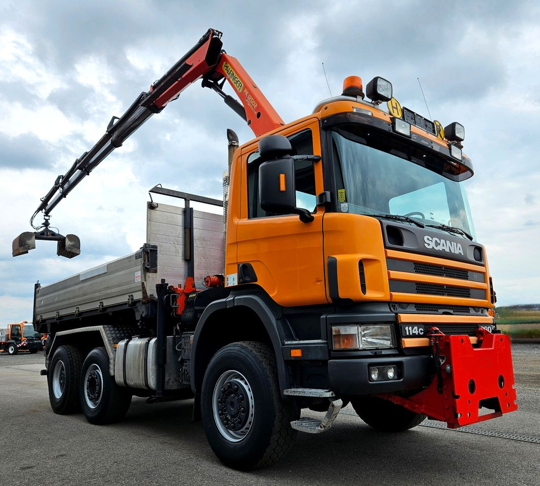 Scania P114 380 6x4-4 Palfinger PK12502 Kran Funk - Самоскид вантажівка, Вантажівка з маніпулятором: фото 1 Scania P114 380 6x4-4 Palfinger PK12502 Kran Funk - Самоскид вантажівка, Вантажівка з маніпулятором: фото 1