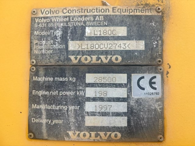 Volvo L 180 C Engine replaced, CDC - Колісний навантажувач: фото 3 Volvo L 180 C Engine replaced, CDC - Колісний навантажувач: фото 3