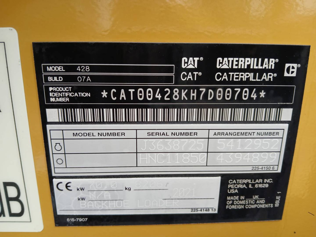 CAT 428-07 - Екскаватор-навантажувач: фото 5 CAT 428-07 - Екскаватор-навантажувач: фото 5