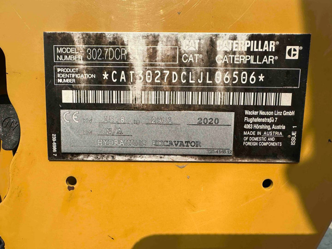 Гусеничний екскаватор CAT 302.7DCR: фото 6