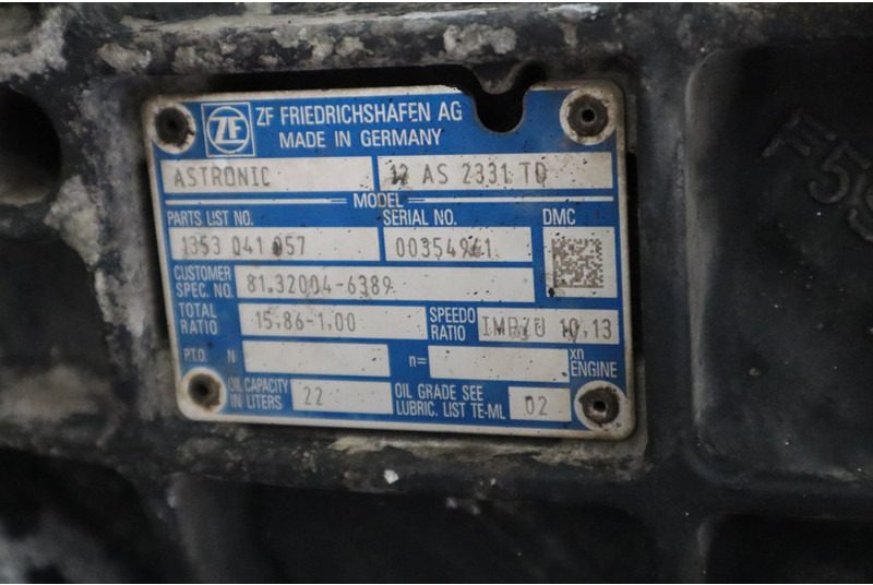 ZF 12AS2331DD+INT3 - Коробка передач в категорії Вантажівки: фото 5 ZF 12AS2331DD+INT3 - Коробка передач в категорії Вантажівки: фото 5