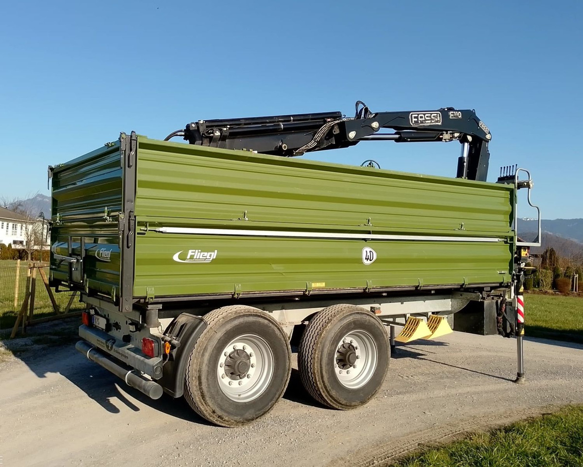 Fliegl TDK160, Agraranhänger, Fassi F110, EU Papiere - Самоскид причіп: фото 3 Fliegl TDK160, Agraranhänger, Fassi F110, EU Papiere - Самоскид причіп: фото 3