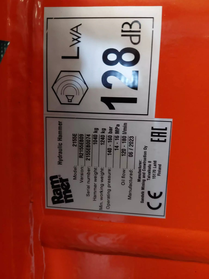 2023 Rammer 2155E - Гідравлічний молот: фото 3 2023 Rammer 2155E - Гідравлічний молот: фото 3