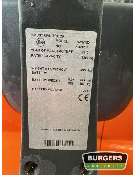 BT SWE120 - Штабелер: фото 5 BT SWE120 - Штабелер: фото 5