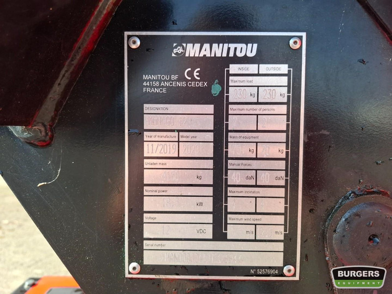 Колінчастий підйомник Manitou MAN'GO 12: фото 6 Колінчастий підйомник Manitou MAN'GO 12: фото 6