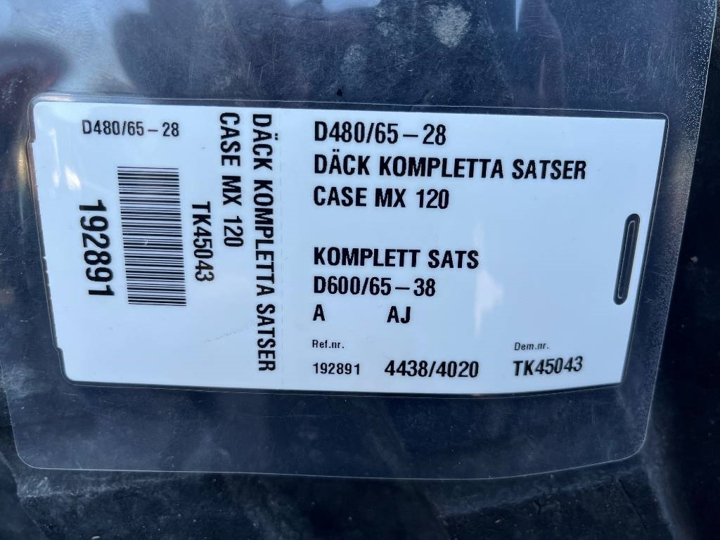 Alliance 600/65-R38 480/65-R28 till Case MX120 - Шина в категорії Сільськогосподарська техніка: фото 2 Alliance 600/65-R38 480/65-R28 till Case MX120 - Шина в категорії Сільськогосподарська техніка: фото 2