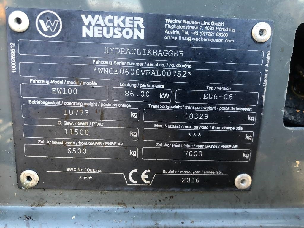 Wacker Neuson EW100 Dismantled: only spare parts - Колісний екскаватор: фото 5 Wacker Neuson EW100 Dismantled: only spare parts - Колісний екскаватор: фото 5