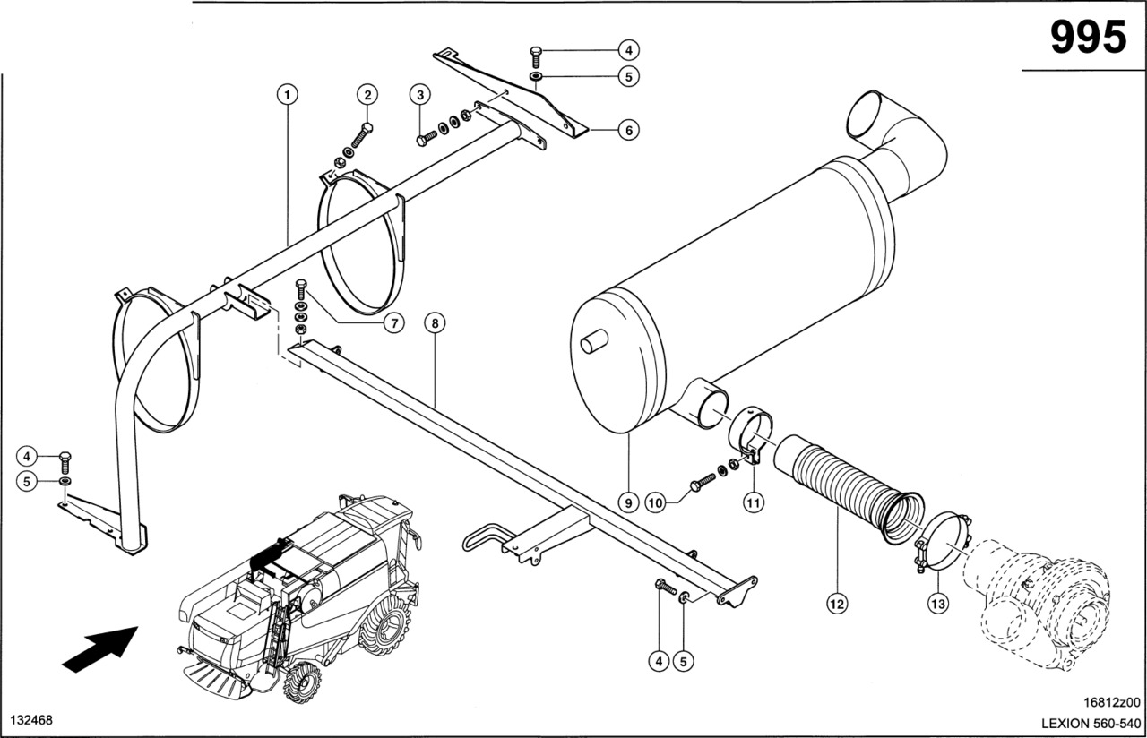 Claas Lexion 560 TŁUMIK 0007980462 (Silnik c6.6, c10, c13; układ wydechowy) - Глушник в категорії Сільськогосподарська техніка: фото 1 Claas Lexion 560 TŁUMIK 0007980462 (Silnik c6.6, c10, c13; układ wydechowy) - Глушник в категорії Сільськогосподарська техніка: фото 1