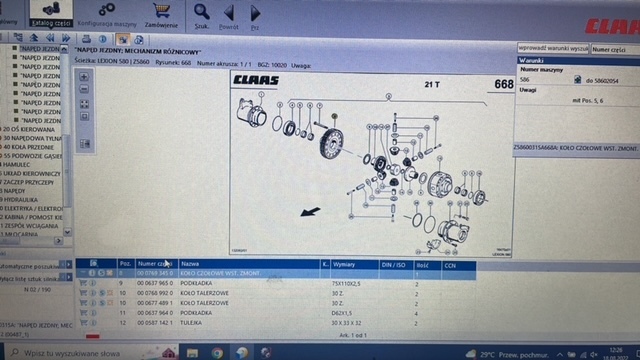 Claas lexion mechanizm róźnicowy tryb mechanizmu - Диференціал в категорії Зернозбиральні комбайни: фото 1 Claas lexion mechanizm róźnicowy tryb mechanizmu - Диференціал в категорії Зернозбиральні комбайни: фото 1