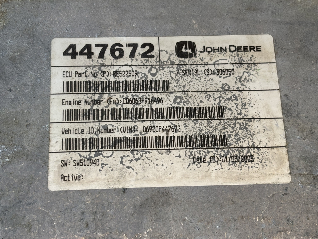 John Deere 6920 Moduł Sterownik ECU 447672 RE522509 RE522510 RE508774 SH100011 - Блок управління в категорії Сільськогосподарська техніка: фото 2 John Deere 6920 Moduł Sterownik ECU 447672 RE522509 RE522510 RE508774 SH100011 - Блок управління в категорії Сільськогосподарська техніка: фото 2