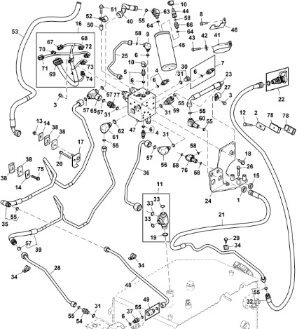 John Deere 9470RX - Wiązka przewodów podwozia RE582494 (Hamulec) - Кабелі/ Дроти в категорії Трактори: фото 1 John Deere 9470RX - Wiązka przewodów podwozia RE582494 (Hamulec) - Кабелі/ Дроти в категорії Трактори: фото 1
