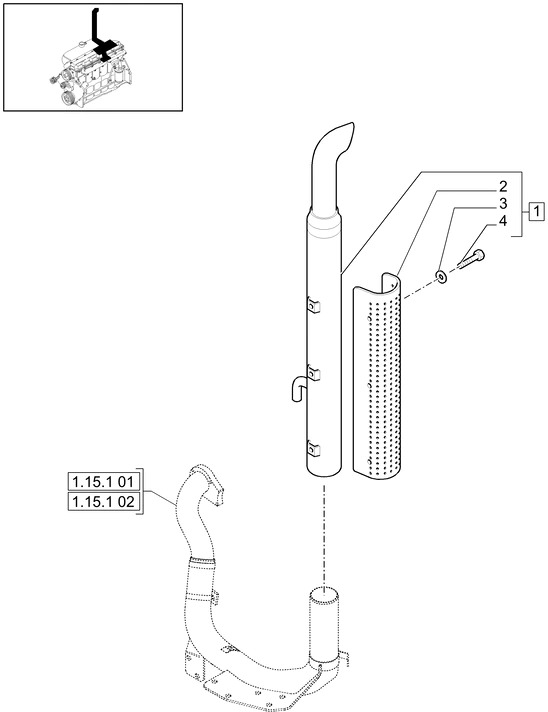 New Holland T6010 Tłumik 87324758 - Глушник в категорії Трактори: фото 1 New Holland T6010 Tłumik 87324758 - Глушник в категорії Трактори: фото 1