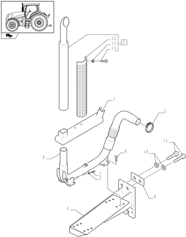New Holland T6010 Tłumik 87356795 - Глушник в категорії Трактори: фото 1 New Holland T6010 Tłumik 87356795 - Глушник в категорії Трактори: фото 1