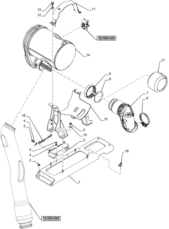 New Holland T6070 Tłumik muffler doc cluster 9.5x3.3 hp 47536446 - Глушник в категорії Трактори: фото 1 New Holland T6070 Tłumik muffler doc cluster 9.5x3.3 hp 47536446 - Глушник в категорії Трактори: фото 1