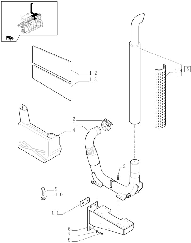 New Holland T6090 Tłumik 87533949 - Глушник в категорії Трактори: фото 1 New Holland T6090 Tłumik 87533949 - Глушник в категорії Трактори: фото 1