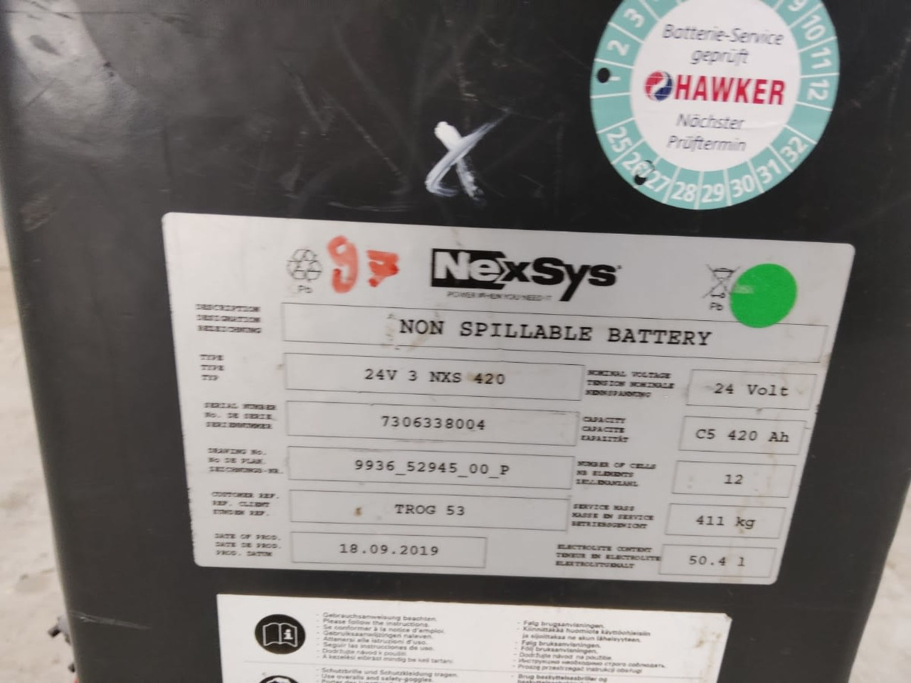 Battery 24V 24V 420Ah - Аккумулятор в категорії Вантажно-розвантажувальна техніка: фото 2 Battery 24V 24V 420Ah - Аккумулятор в категорії Вантажно-розвантажувальна техніка: фото 2