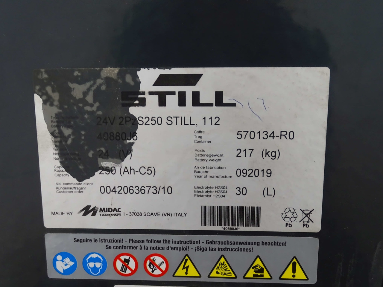 Battery Package 2 pieces - Аккумулятор в категорії Вантажно-розвантажувальна техніка: фото 2 Battery Package 2 pieces - Аккумулятор в категорії Вантажно-розвантажувальна техніка: фото 2