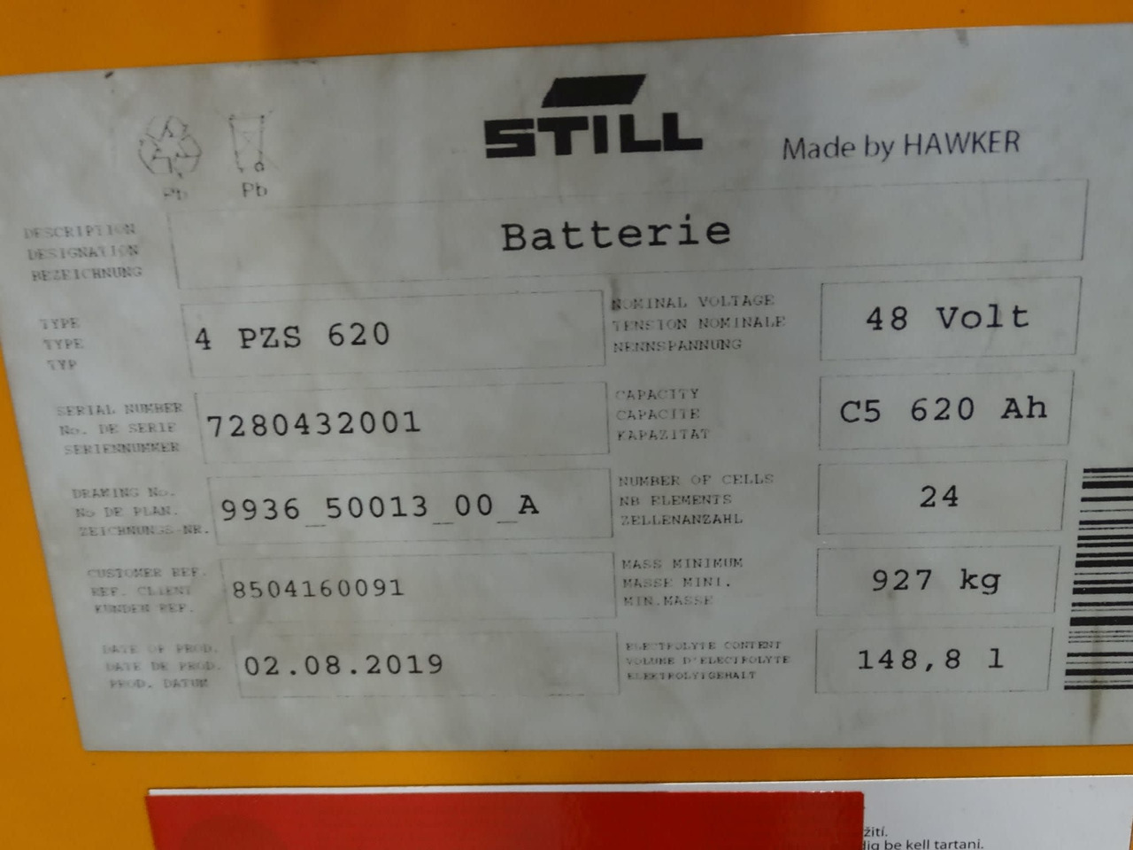 Battery Package 2 pieces - Аккумулятор в категорії Вантажно-розвантажувальна техніка: фото 2 Battery Package 2 pieces - Аккумулятор в категорії Вантажно-розвантажувальна техніка: фото 2