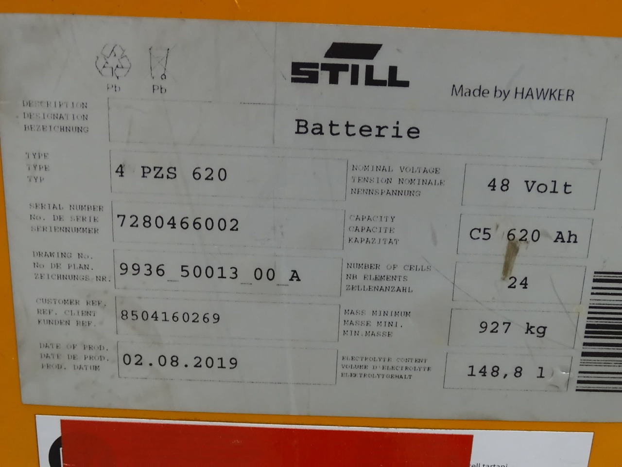 Battery Package 2 pieces - Аккумулятор в категорії Вантажно-розвантажувальна техніка: фото 2 Battery Package 2 pieces - Аккумулятор в категорії Вантажно-розвантажувальна техніка: фото 2