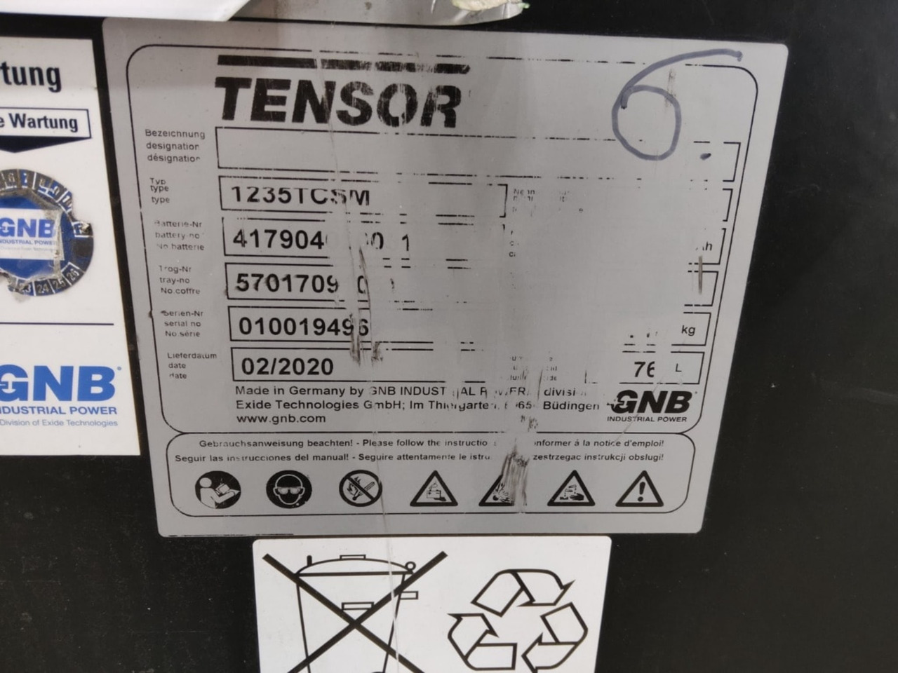 GNB Battery 48V 640Ah - Аккумулятор в категорії Вантажно-розвантажувальна техніка: фото 2 GNB Battery 48V 640Ah - Аккумулятор в категорії Вантажно-розвантажувальна техніка: фото 2