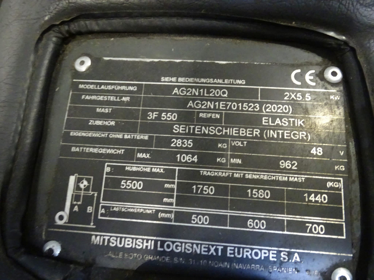 Mitsubishi AG2N1L20Q - Електронавантажувач: фото 2 Mitsubishi AG2N1L20Q - Електронавантажувач: фото 2