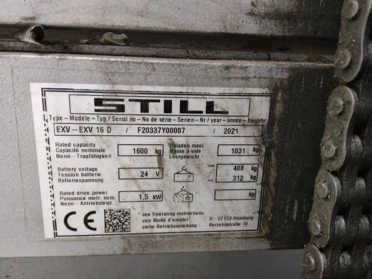 STILL EXV16D/LiIon - Штабелер: фото 5 STILL EXV16D/LiIon - Штабелер: фото 5