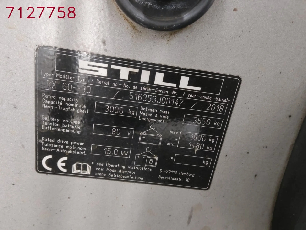 STILL RX60-30 - Електронавантажувач: фото 5 STILL RX60-30 - Електронавантажувач: фото 5