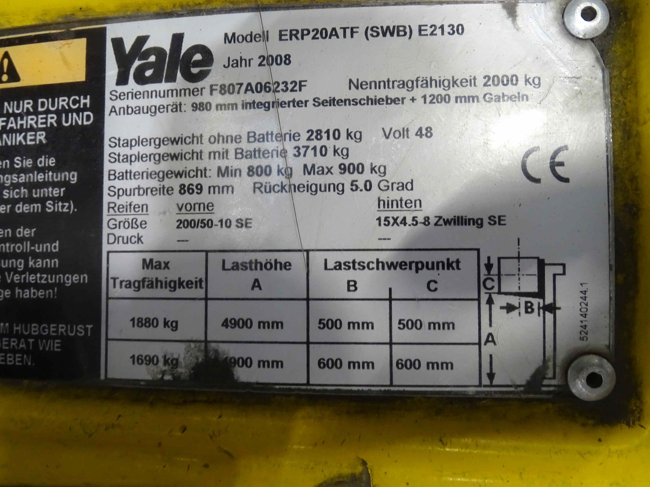 Yale ERP 20 ATF - Електронавантажувач: фото 2 Yale ERP 20 ATF - Електронавантажувач: фото 2