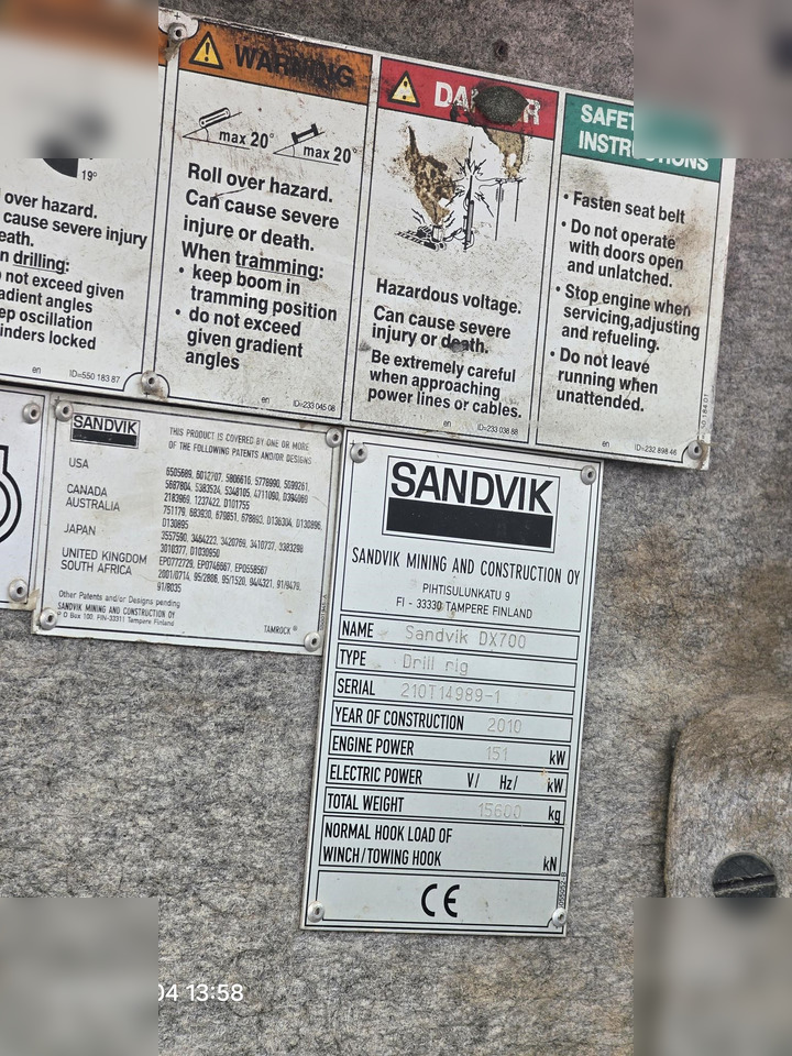2010 SANDVIK DX700 - Бурова установка: фото 3 2010 SANDVIK DX700 - Бурова установка: фото 3