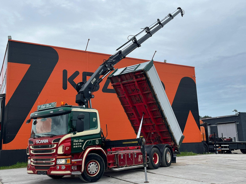 Scania P 410 6x2*4 HIAB 211EP-5 / BOX L=5386 mm - Самоскид вантажівка, Вантажівка з маніпулятором: фото 1 Scania P 410 6x2*4 HIAB 211EP-5 / BOX L=5386 mm - Самоскид вантажівка, Вантажівка з маніпулятором: фото 1