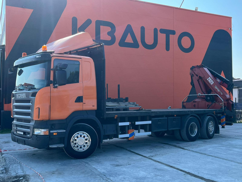 Scania R 340 6x2*4 HMF 2823-K6 + JIB / PLATFORM L=7293 mm - Бортова вантажівка/ Платформа, Вантажівка з маніпулятором: фото 2 Scania R 340 6x2*4 HMF 2823-K6 + JIB / PLATFORM L=7293 mm - Бортова вантажівка/ Платформа, Вантажівка з маніпулятором: фото 2
