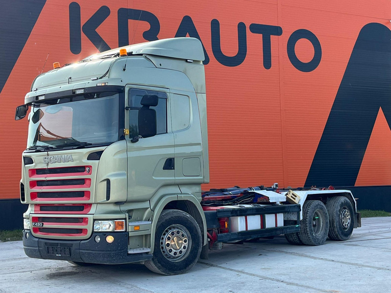 Scania R 420 6x2 PALFINGER T 20 ton / L=5450 mm / RETARDER - Гаковий мультиліфт вантажівка: фото 1 Scania R 420 6x2 PALFINGER T 20 ton / L=5450 mm / RETARDER - Гаковий мультиліфт вантажівка: фото 1