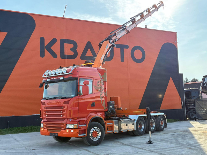 Scania R 480 8X4*4 HIAB 288E-6 HIPRO / HOOK LIFT JOAB L 17 ton L=5200 mm - Гаковий мультиліфт вантажівка, Вантажівка з маніпулятором: фото 1 Scania R 480 8X4*4 HIAB 288E-6 HIPRO / HOOK LIFT JOAB L 17 ton L=5200 mm - Гаковий мультиліфт вантажівка, Вантажівка з маніпулятором: фото 1