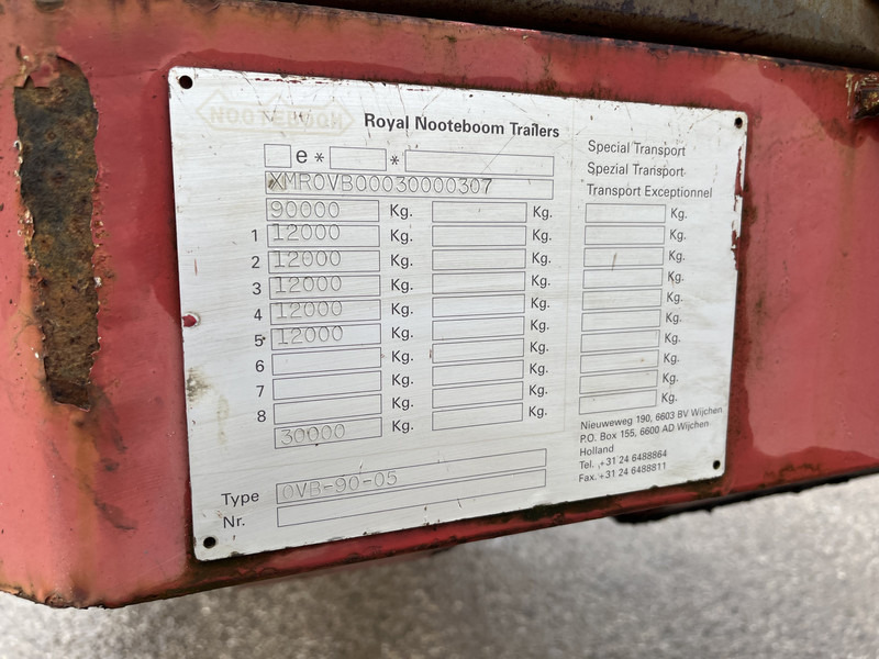 Nooteboom OVB-90-05 / 5 axle 12 Ton Hydraulic / BPW Drum / Ballast Trailer - Бортовий напівпричіп/ Платформа: фото 5 Nooteboom OVB-90-05 / 5 axle 12 Ton Hydraulic / BPW Drum / Ballast Trailer - Бортовий напівпричіп/ Платформа: фото 5