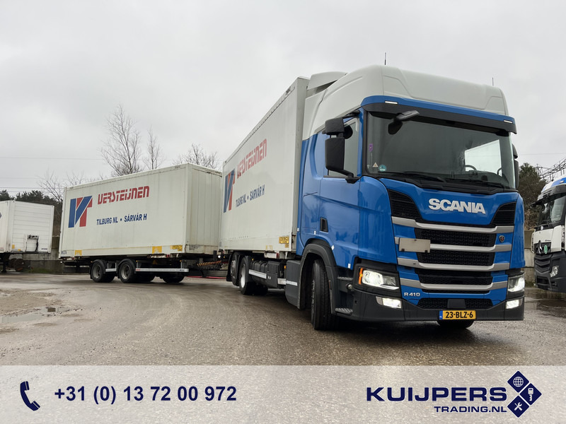 Scania R410 Highline / BDF Box + Wecon AWZ 218 / BDF Box / 448 dkm / NL Truck + Trailer - Вантажівка з закритим кузовом: фото 1 Scania R410 Highline / BDF Box + Wecon AWZ 218 / BDF Box / 448 dkm / NL Truck + Trailer - Вантажівка з закритим кузовом: фото 1