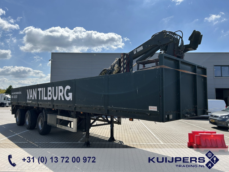 Vogelzang V02 17 30 / Heavy Duty Chassis / 3 axle 10 Ton / Hiab Crane Defect - Бортовий напівпричіп/ Платформа: фото 1 Vogelzang V02 17 30 / Heavy Duty Chassis / 3 axle 10 Ton / Hiab Crane Defect - Бортовий напівпричіп/ Платформа: фото 1