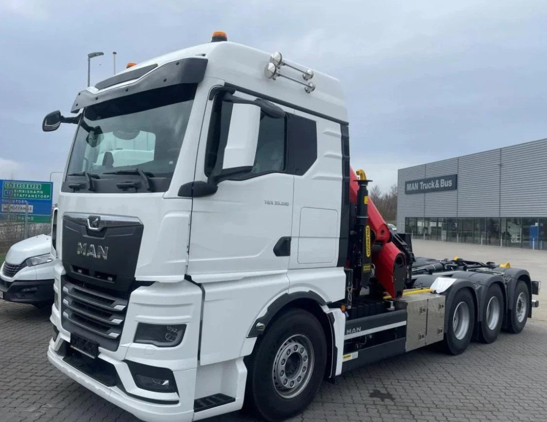 MAN TGS 35.510 8×4 Tridem kranväxlare Palfinger - Гаковий мультиліфт вантажівка, Вантажівка з маніпулятором: фото 1 MAN TGS 35.510 8×4 Tridem kranväxlare Palfinger - Гаковий мультиліфт вантажівка, Вантажівка з маніпулятором: фото 1