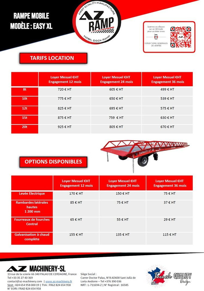 **RENTAL 12-24-36 Month** AZ RAMP-EASY XL-8 . Mobil Loading Ramp - Навантажувальна рампа: фото 2 **RENTAL 12-24-36 Month** AZ RAMP-EASY XL-8 . Mobil Loading Ramp - Навантажувальна рампа: фото 2
