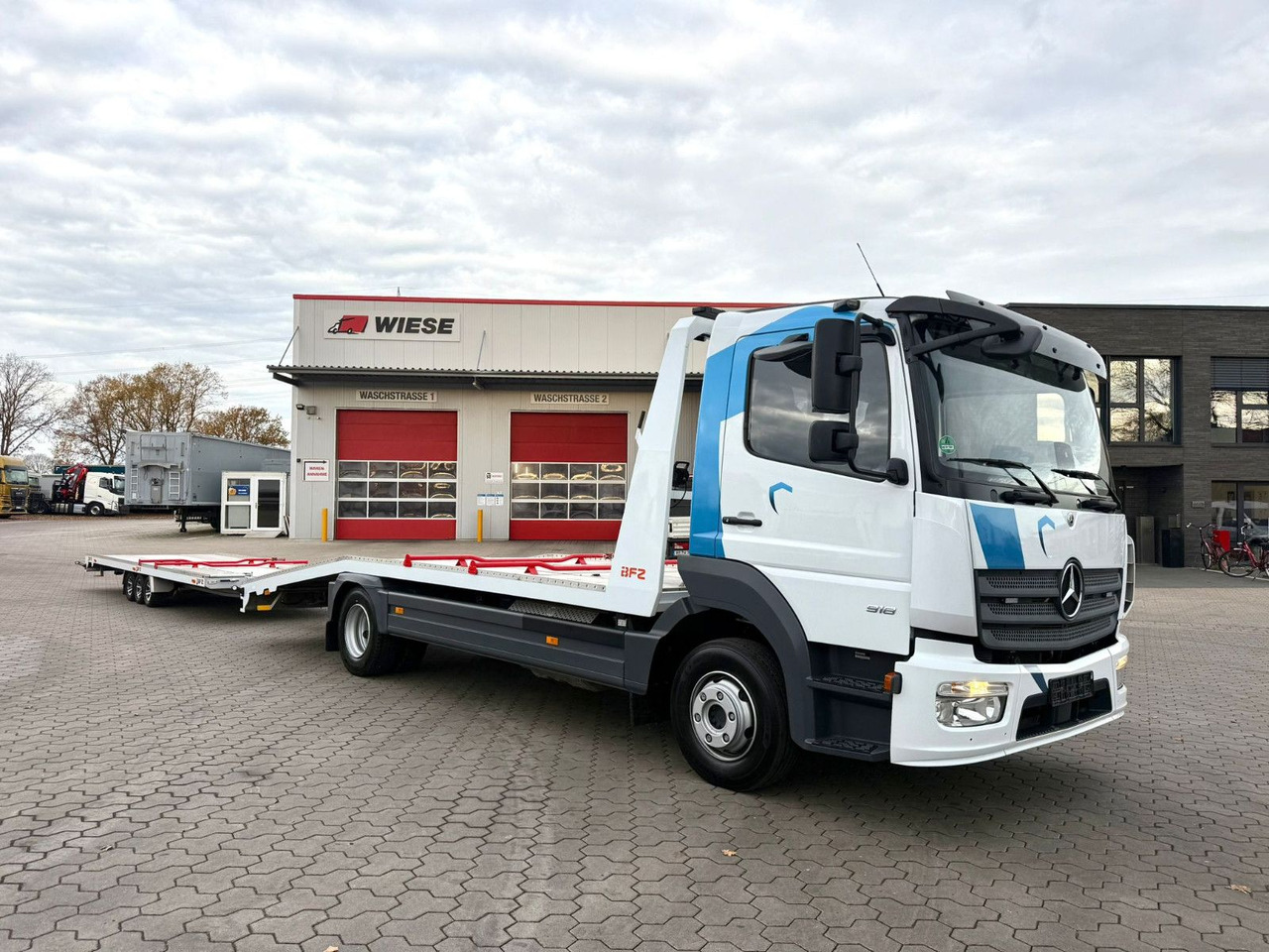 Mercedes-Benz Atego 918L Autotransporter mit BFZ Anhänger - Автовоз вантажівка: фото 1 Mercedes-Benz Atego 918L Autotransporter mit BFZ Anhänger - Автовоз вантажівка: фото 1