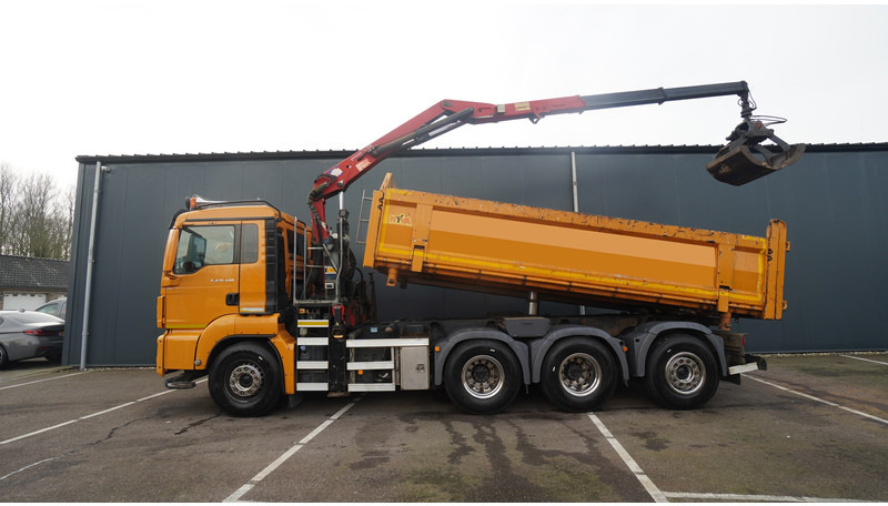 MAN TGS 35-440 8X4 2 SIDE TIPPER WITH HMF Z 1943 CRANE 415.000KM - Вантажівка з маніпулятором: фото 1 MAN TGS 35-440 8X4 2 SIDE TIPPER WITH HMF Z 1943 CRANE 415.000KM - Вантажівка з маніпулятором: фото 1