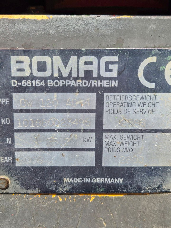 BOMAG BW120 AD-4 - Каток: фото 2 BOMAG BW120 AD-4 - Каток: фото 2