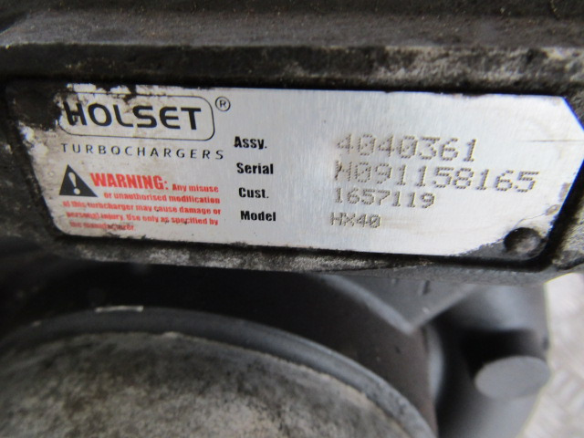 DAF CF 75 PACCAR PR228(310) TURBO TYPE ‘HOLSET’ HX40 P/NO 1657119 - Турбіна в категорії Вантажівки: фото 3 DAF CF 75 PACCAR PR228(310) TURBO TYPE ‘HOLSET’ HX40 P/NO 1657119 - Турбіна в категорії Вантажівки: фото 3