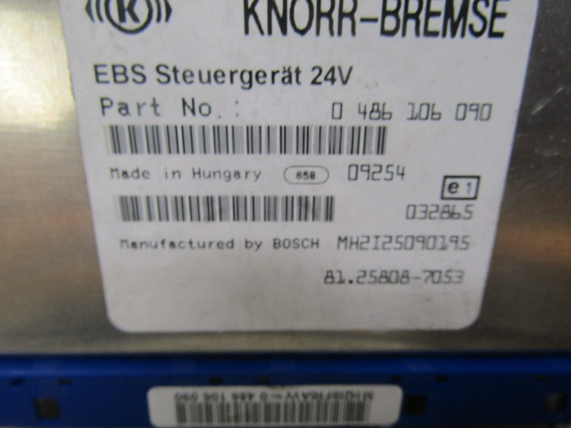 MAN TGS EBS ECU P/NO 81.25808.7053 - Блок управління в категорії Вантажівки: фото 2 MAN TGS EBS ECU P/NO 81.25808.7053 - Блок управління в категорії Вантажівки: фото 2