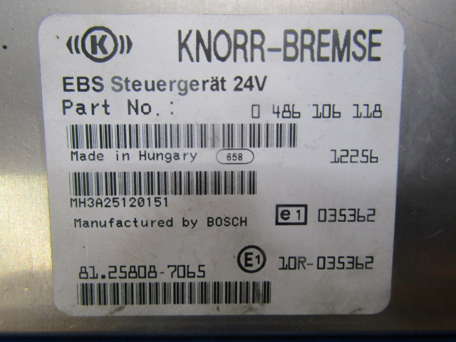 MAN TGS EBS ECU P/NO 81.25808.7065 - Блок управління в категорії Вантажівки: фото 2 MAN TGS EBS ECU P/NO 81.25808.7065 - Блок управління в категорії Вантажівки: фото 2