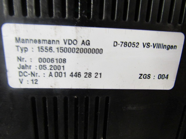 MERCEDES ATEGO 815/818 CLOCK CLUSTER P/NO A001 446 2821 - Електрична система в категорії Вантажівки: фото 2 MERCEDES ATEGO 815/818 CLOCK CLUSTER P/NO A001 446 2821 - Електрична система в категорії Вантажівки: фото 2