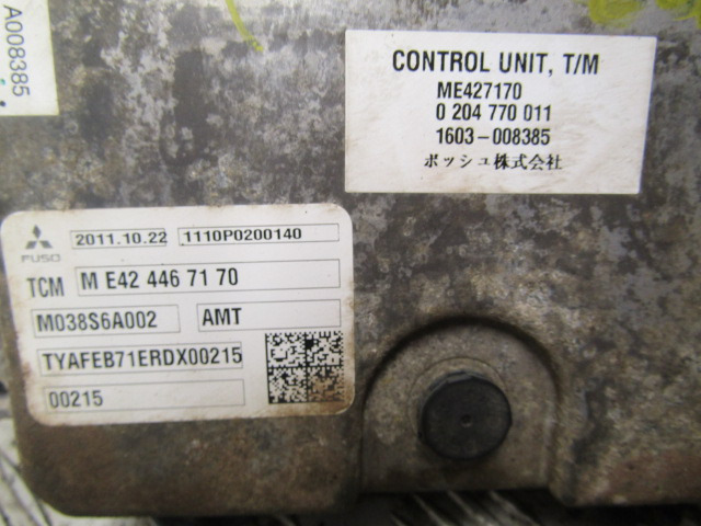 MITSUBISHI FUSO 75C DUONIC TCM CONTROL UNIT P/NO ME427170 - Електрична система в категорії Вантажівки: фото 2 MITSUBISHI FUSO 75C DUONIC TCM CONTROL UNIT P/NO ME427170 - Електрична система в категорії Вантажівки: фото 2