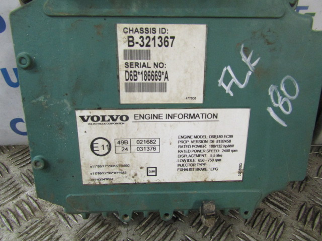VOLVO FL6 D6B 180 ENGINE ECU O/NO 03161965 – PO3 - Блок управління в категорії Вантажівки: фото 2 VOLVO FL6 D6B 180 ENGINE ECU O/NO 03161965 – PO3 - Блок управління в категорії Вантажівки: фото 2